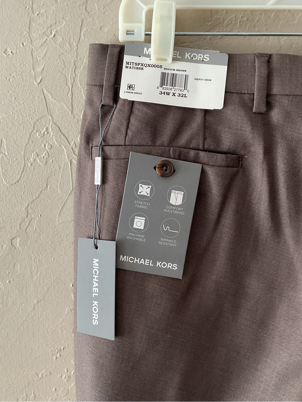 Michael Kors Men's Dark Brown Dress Trousers - Picture 3 of 6